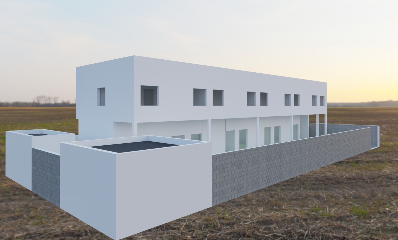 Exterior view of the future school in Chad
